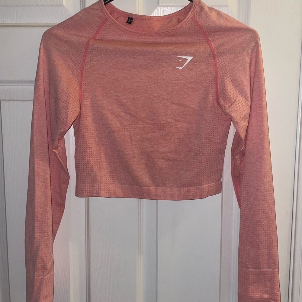 Gymshark cropped long sleeve workout top
